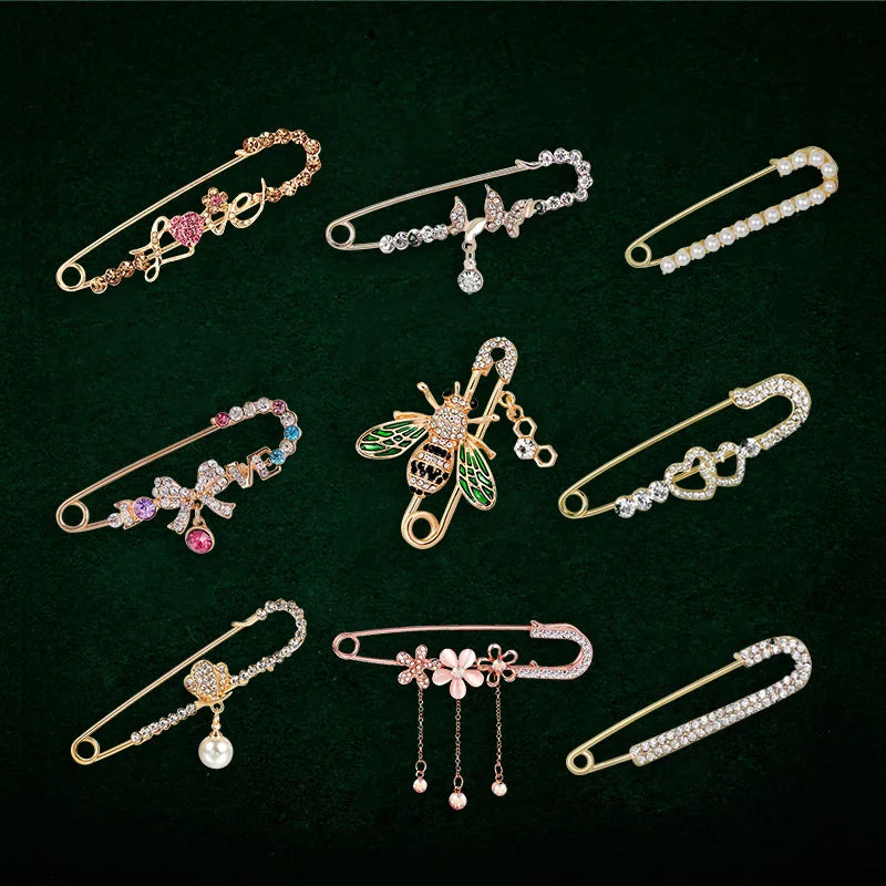 Cute Crystal Hijab Pins