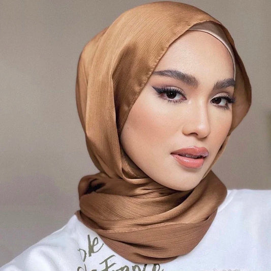 Crinkle Satin Hijab