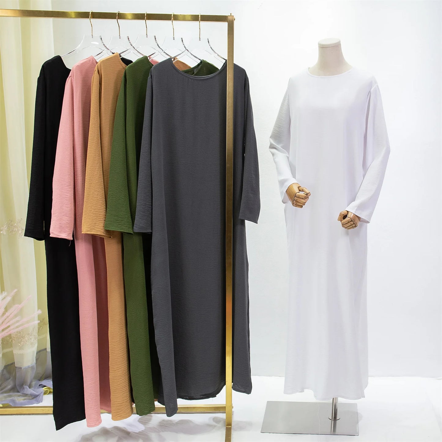 Inner dress (long sleeve) White,Black,Khaki